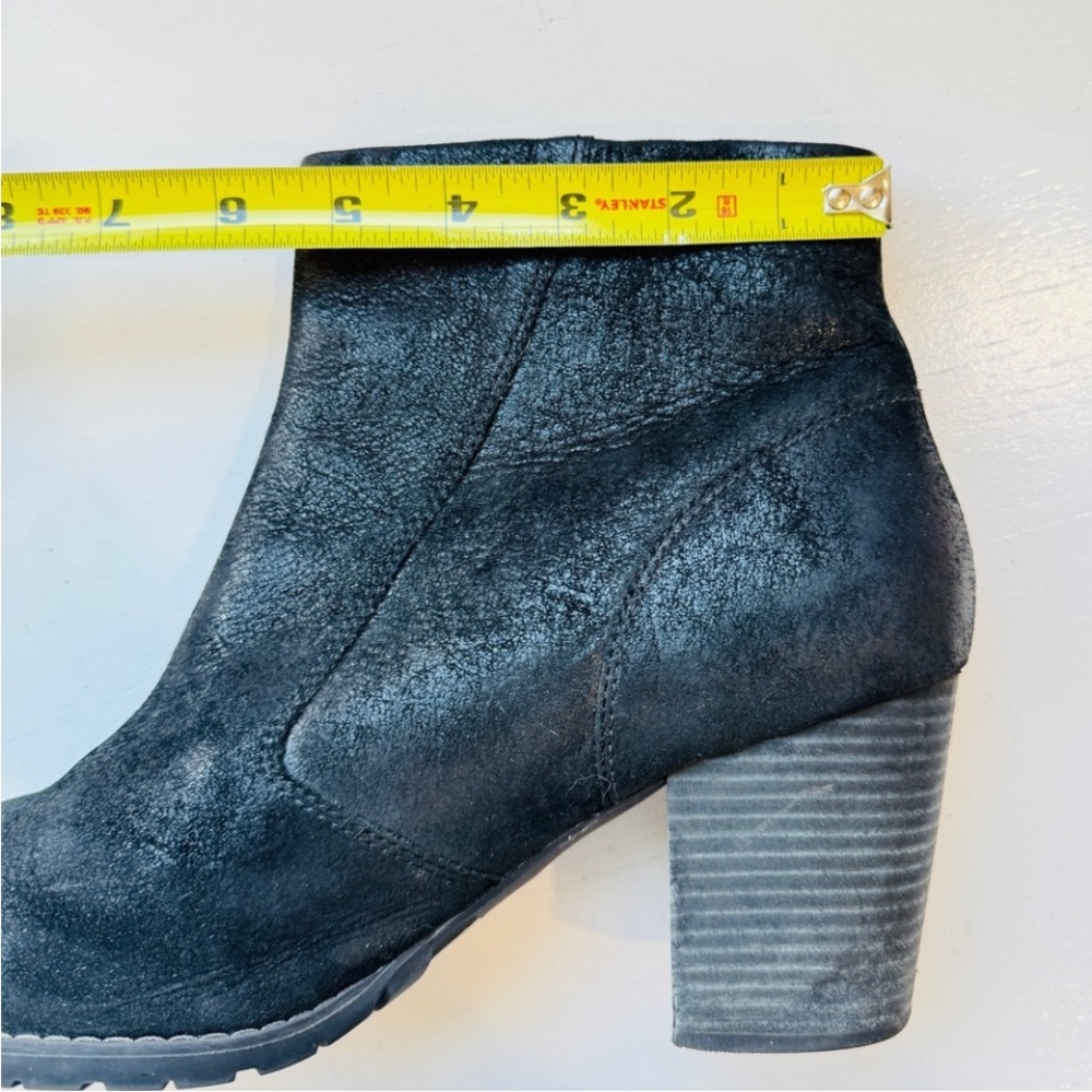 Clarks Womens Indigo Mission Alfa Black Leather Ankle Bootie 3" Heel Zipper 11 - Picture 8 of 11